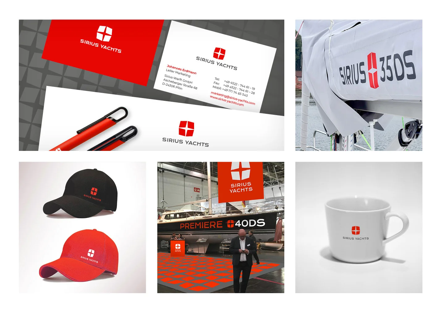 Sirius Yachts: Corporate Design, Kataloge und Merch